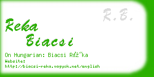 reka biacsi business card